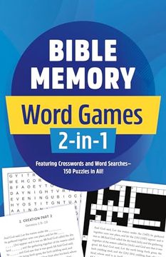 portada Bible Memory Word Games 2-In-1: Featuring Crosswords and Word Searches--100 Puzzles in All! (en Inglés)