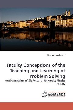 portada faculty conceptions of the teaching and learning of problem solving (en Inglés)