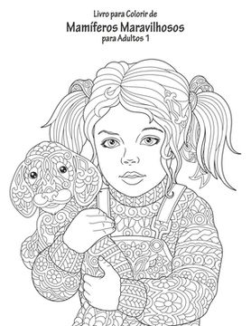 portada Livro para Colorir de Mamíferos Maravilhosos para Adultos 1 (en Portugués)