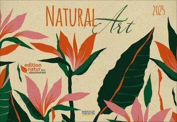 portada Natural art Graspapier 2025: Broschürenkalender mit Ferienterminen. Format: 42 x 29 cm