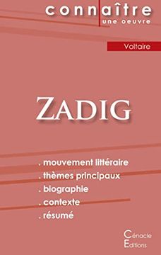 portada Fiche de Lecture Zadig de Voltaire (Analyse Littéraire de Référence et Résumé Complet) (Connaître une Oeuvre) (en Francés)