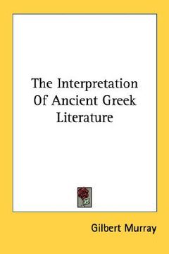 portada the interpretation of ancient greek literature (in English)