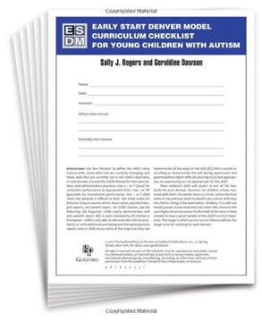 portada Early Start Denver Model Curriculum Checklist for Young Children with Autism (Paperback) 