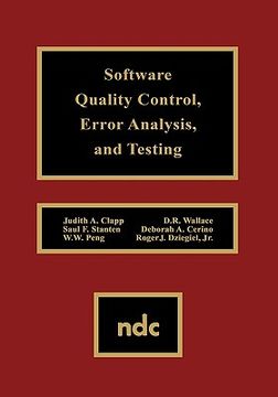 portada software quality control, error, analysis (en Inglés)