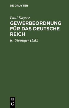 portada Gewerbeordnung für das Deutsche Reich (en Alemán)