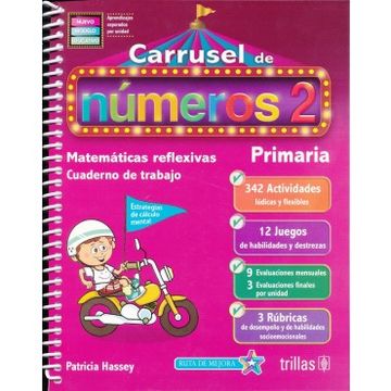 portada Carrusel de Numeros 2. Cuaderno de Trabajo Matematicas Reflexivas Primaria(Nuevo Modelo Educativo) (in Spanish)