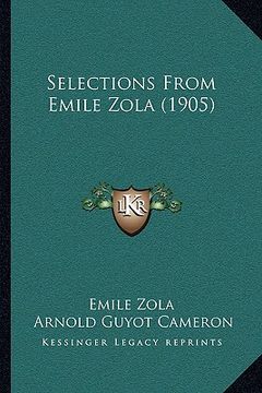 portada selections from emile zola (1905) (in English)