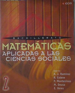 portada Matematicas Aplicadas a las Ciencias Sociales (2º Bachillerato lo Gse)