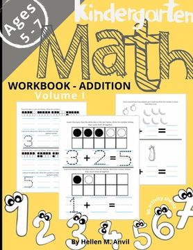 portada Kindergarten Math Addition Workbook Age 5-7 (in English)