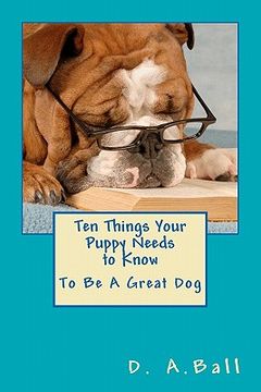 portada ten things your puppy needs to know (en Inglés)