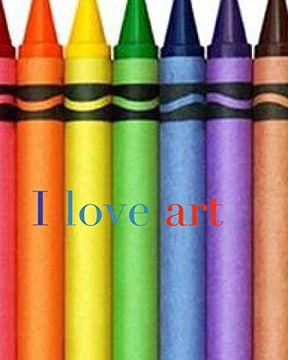 portada I Love art Crayon Creative Mega Blank Coloring Book 480 Pages 8X10