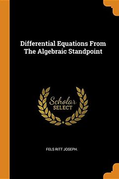 portada Differential Equations From the Algebraic Standpoint 
