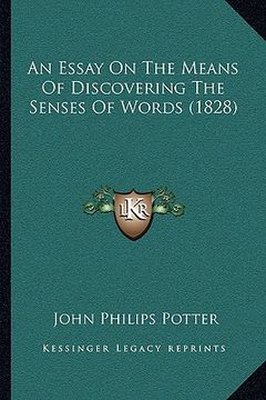 portada an essay on the means of discovering the senses of words (1828) (in English)
