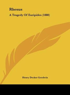 portada rhesus: a tragedy of euripides (1880) (en Inglés)