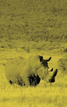 portada Alive! white rhino - Yellow duotone - Photo Art Notebooks (5 x 8 series) (en Inglés)