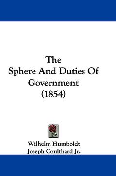 portada the sphere and duties of government (1854) (in English)