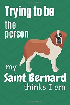portada Trying to be the Person my Saint Bernard Thinks i am: For Saint Bernard dog Breed Fans (en Inglés)