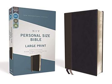 portada Niv, Personal Size Bible, Large Print, Leathersoft, Black, red Letter Edition, Comfort Print (en Inglés)