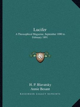 portada lucifer: a theosophical magazine, september 1890 to february 1891 (in English)