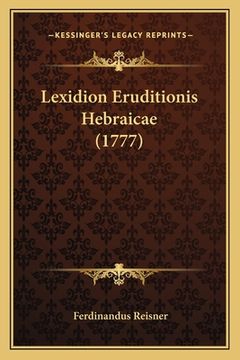 portada Lexidion Eruditionis Hebraicae (1777) (en Latin)