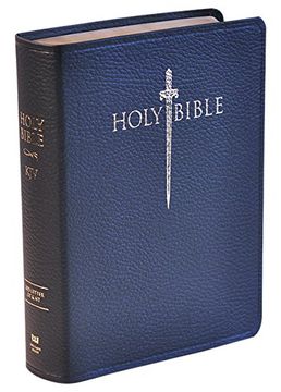 portada Kjv Sword Study Bible/Personal Size Large Print-Black Genuine Leather Indexed