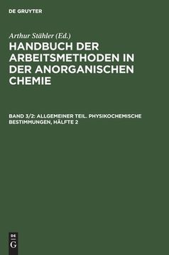 portada Allgemeiner Teil. Physikochemische Bestimmungen, hã Â¤Lfte 2 (German Edition) [Hardcover ] (en Alemán)