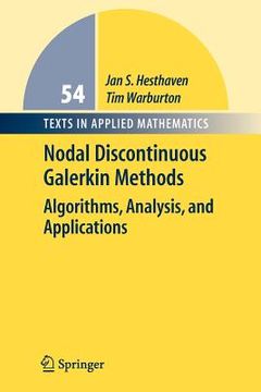 portada nodal discontinuous galerkin methods: algorithms, analysis, and applications (in English)