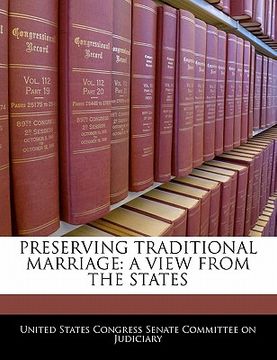 portada preserving traditional marriage: a view from the states (en Inglés)