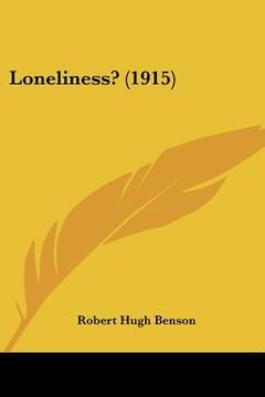 portada loneliness? (1915) (in English)