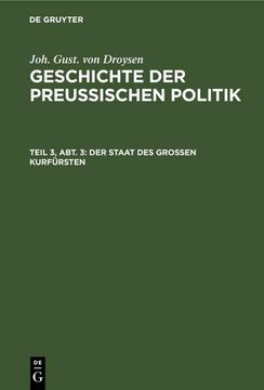 portada Der Staat des Großen Kurfürsten (en Alemán)