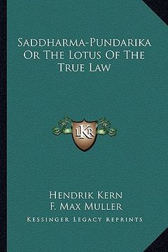 portada saddharma-pundarika or the lotus of the true law (en Inglés)