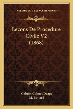 portada Lecons De Procedure Civile V2 (1868) (en Francés)