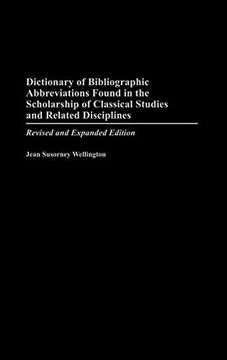 portada Dictionary of Bibliographic Abbreviations Found in the Scholarship of Classical Studies and Related Disciplines, 2nd Edition 