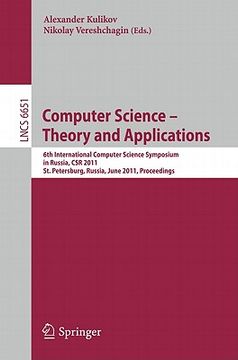 portada computer science theory and applications: 6th international computer science symposium in russia, csr 2011, st. petersburg, russia, june 14-18, 2011, (en Inglés)