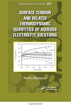 portada Surface Tension and Related Thermodynamic Quantities of Aqueous Electrolyte Solutions (en Inglés)