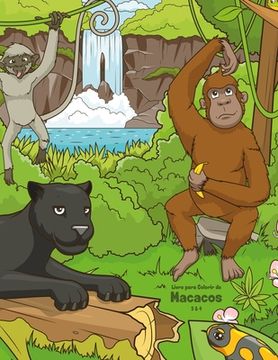 portada Livro para Colorir de Macacos 3 & 4 (en Portugués)