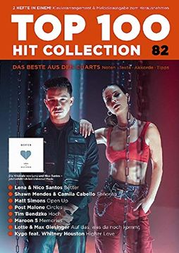 portada Top 100 hit Collection 82: 8 Chart Hits: Senorita - Better - Memories - Hoch - auf Das, was da Noch Kommt - Circles - Higher Love - Open up. Band 82. Klavier / Keyboard. (Music Factory)