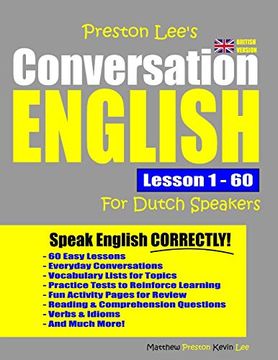 portada Preston Lee's Conversation English for Dutch Speakers Lesson 1 - 60 (British Version) (en Inglés)