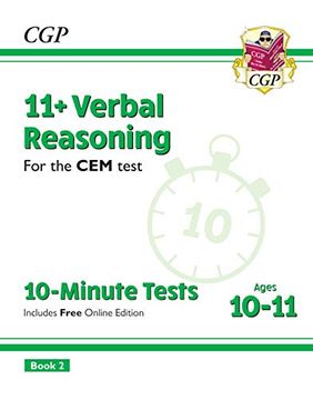 portada New 11+ cem 10-Minute Tests: Verbal Reasoning - Ages 10-11 Book 2 (en Inglés)