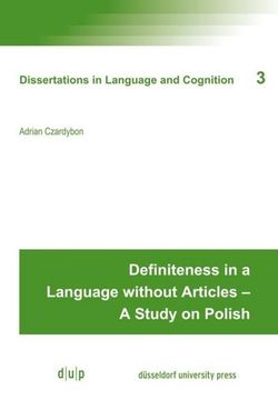 portada Definiteness in a Language Without Articles¿ A Study on Polish (in English)