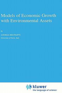 portada models of economic growth with environmental assets (en Inglés)