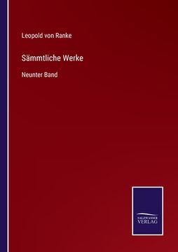 portada Sämmtliche Werke: Neunter Band (en Alemán)