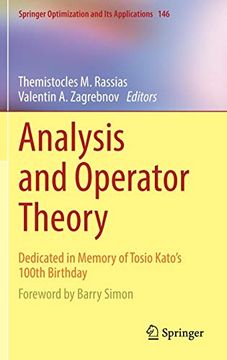 portada Analysis and Operator Theory: Dedicated in Memory of Tosio Kato’S 100Th Birthday (Springer Optimization and its Applications) 