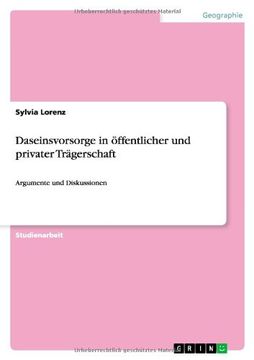 portada Daseinsvorsorge in öffentlicher und privater Trägerschaft (German Edition)