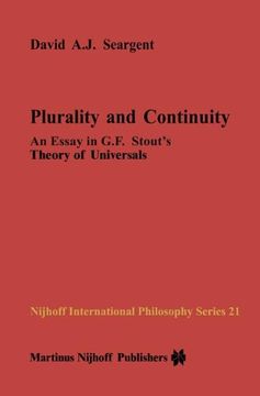 portada Plurality and Continuity: An Essay in G.F. Stout's Theory of Universals: Volume 21 (Nijhoff International Philosophy Series)
