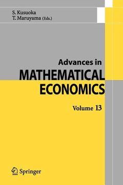 portada advances in mathematical economics volume 13 (in English)