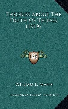 portada theories about the truth of things (1919)