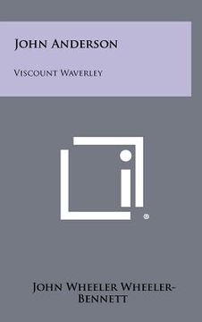 portada john anderson: viscount waverley (en Inglés)