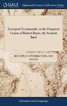 portada Liverpool Testimonials, to the Departed Genius of Robert Burns, the Scottish Bard 