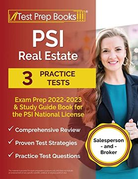 portada Psi Real Estate Exam Prep 2022 - 2023: 3 Practice Tests and Study Guide Book for the psi National License [Salesperson and Broker] (en Inglés)